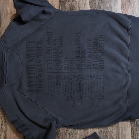 Taylor Swift Eras Tour Official Oversized Hoodie Size Medium In Dark Gray - Picture 6 of 12